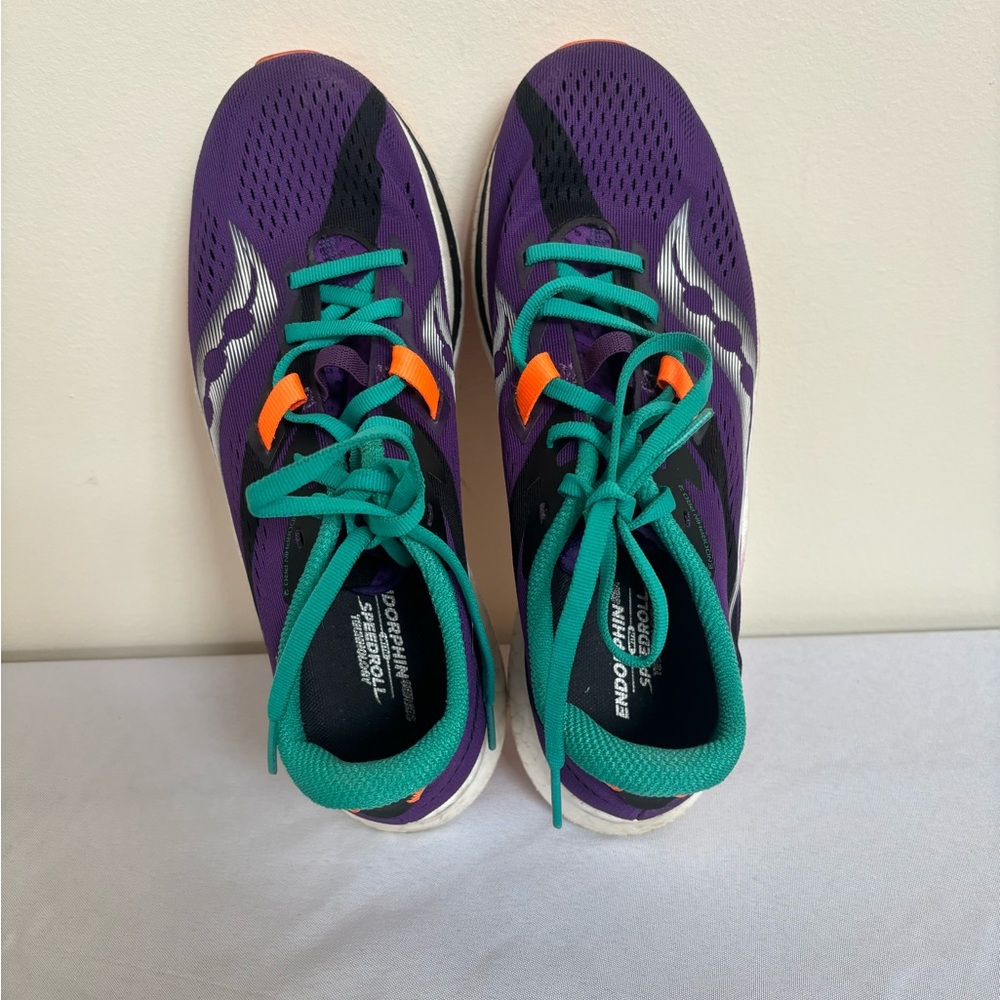 Saucony Endorphin Pro 2 Womens Size 8.5 Purple Blue Running Sneakers - Picture 5 of 11